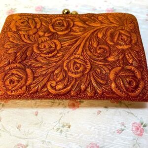 Wallet  vintage floral pattern